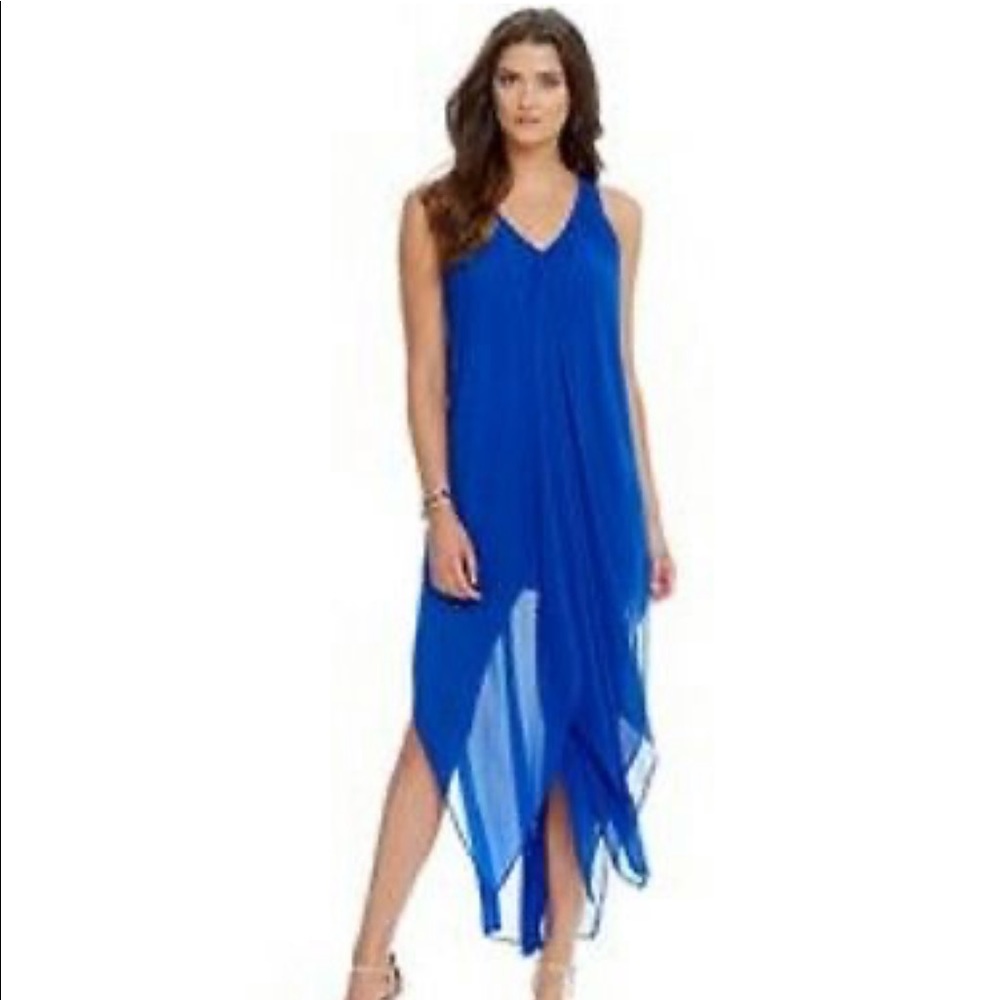 MICHAEL MK | Royal Blue Sleeveless Flutter Dress